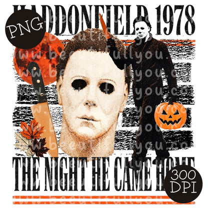 Haddonfield 1978, The Night He Came Home Horror PNG