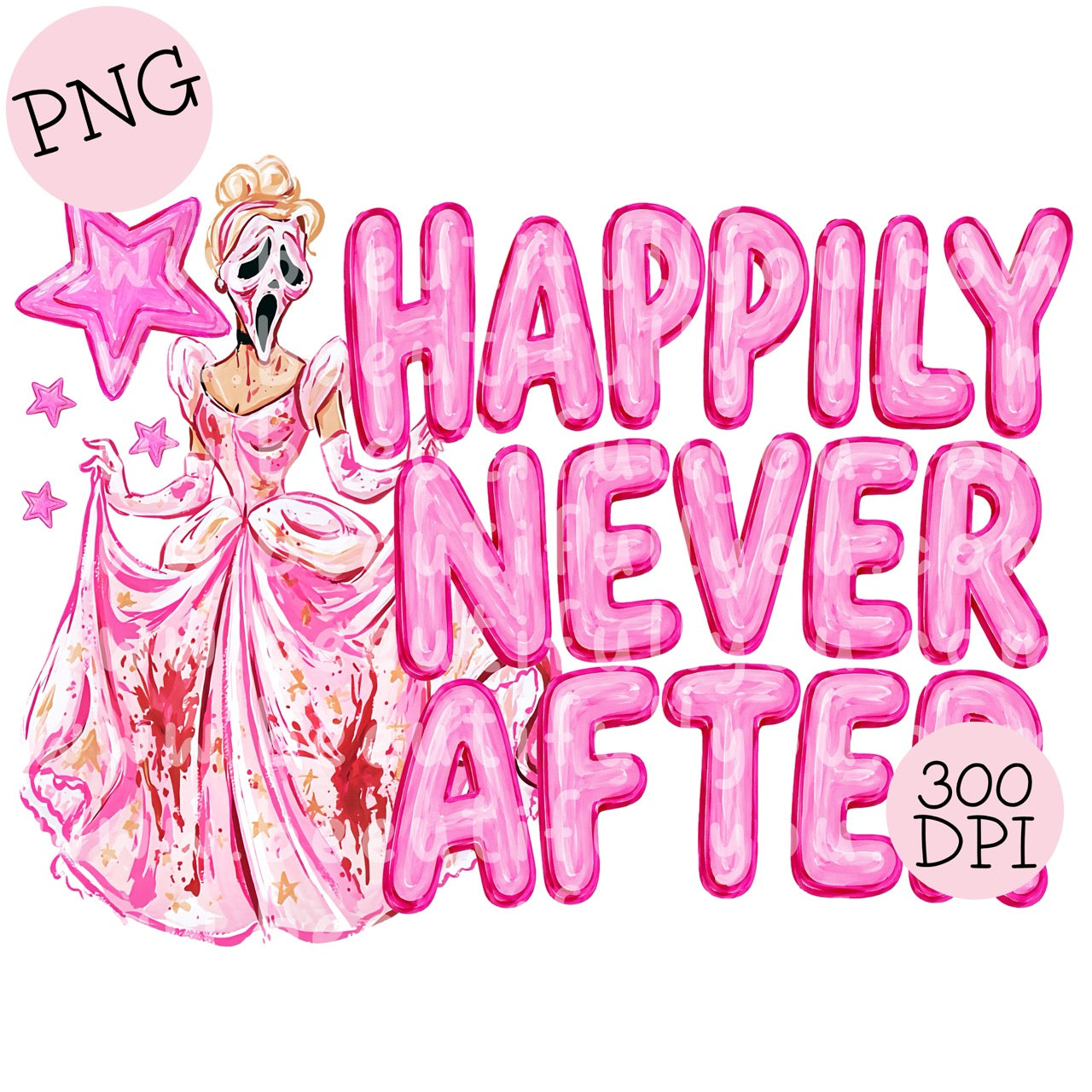 Happily Never After Fairytale Horror PNG Design Download