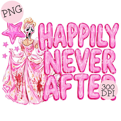 Happily Never After Fairytale Horror PNG Design Download