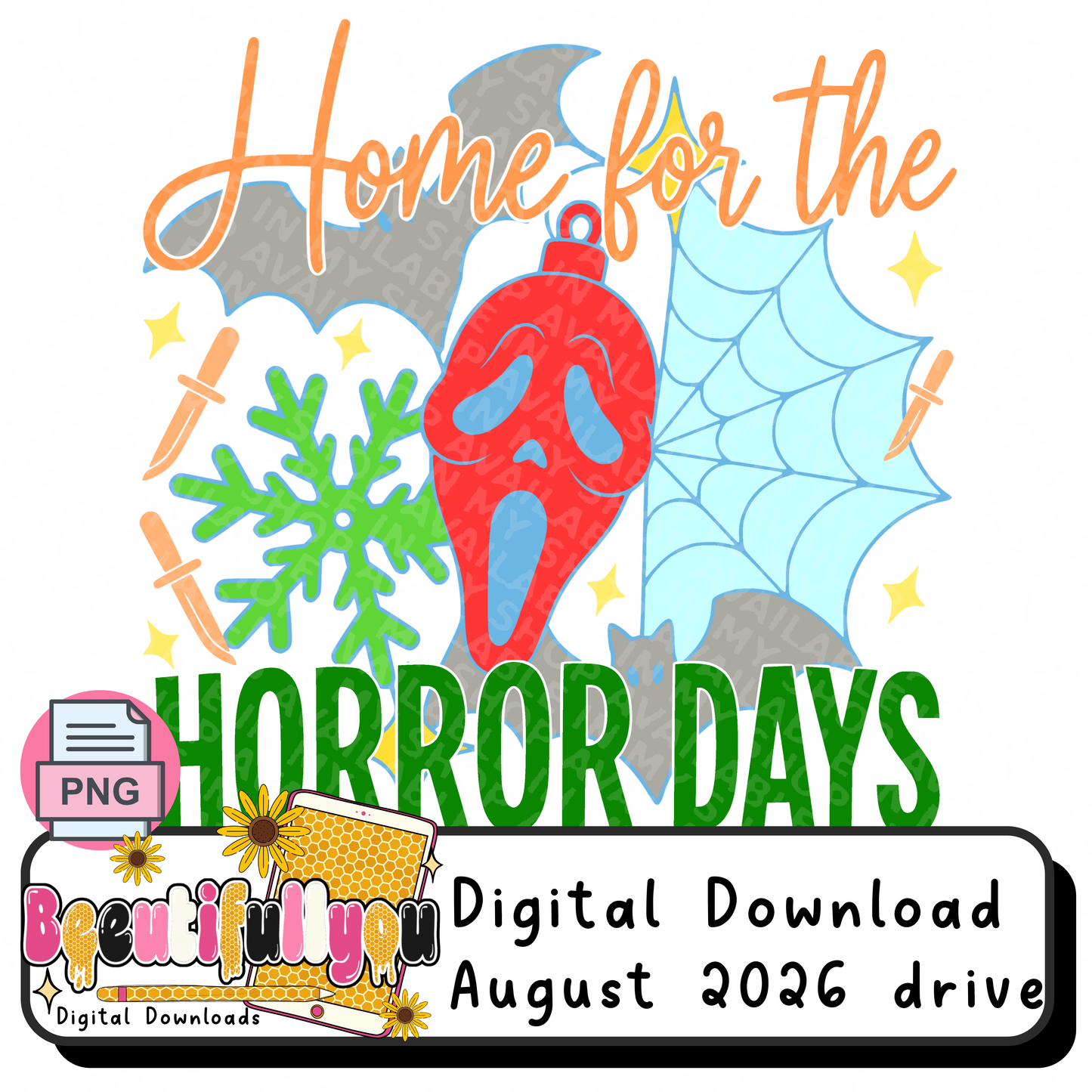 Home for the Horror Days Holiday Horror PNG Design