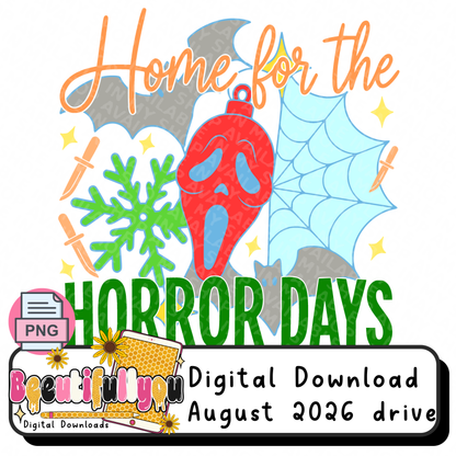 Home for the Horror Days Holiday Horror PNG Design