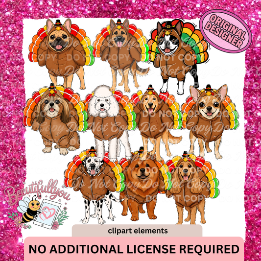 Thanksgiving Dog Clipart PNG