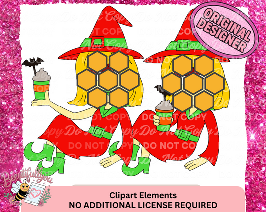 Witchy Iced Coffee  Clipart
