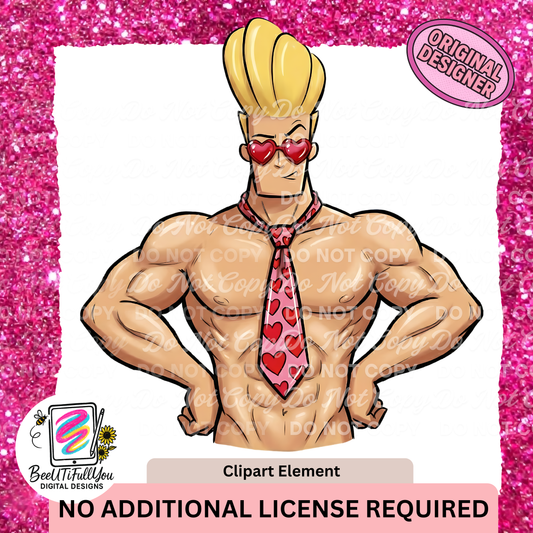 Valentine Johnny B Clipart Download