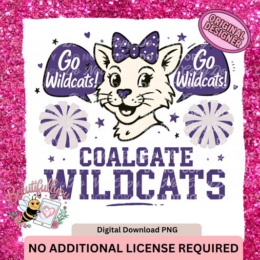 coalgate wildcats custom cheer PNG