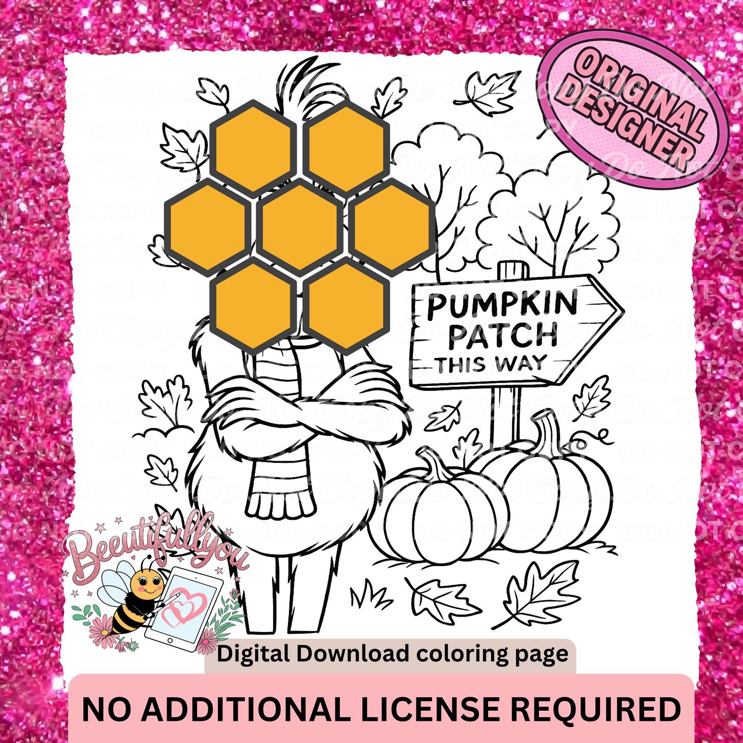 Grumpy Pumpkin Patch Coloring Page