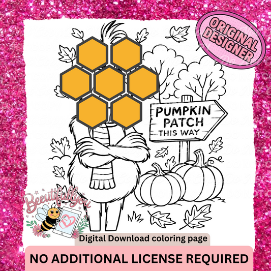 Grumpy Pumpkin Patch Coloring Page