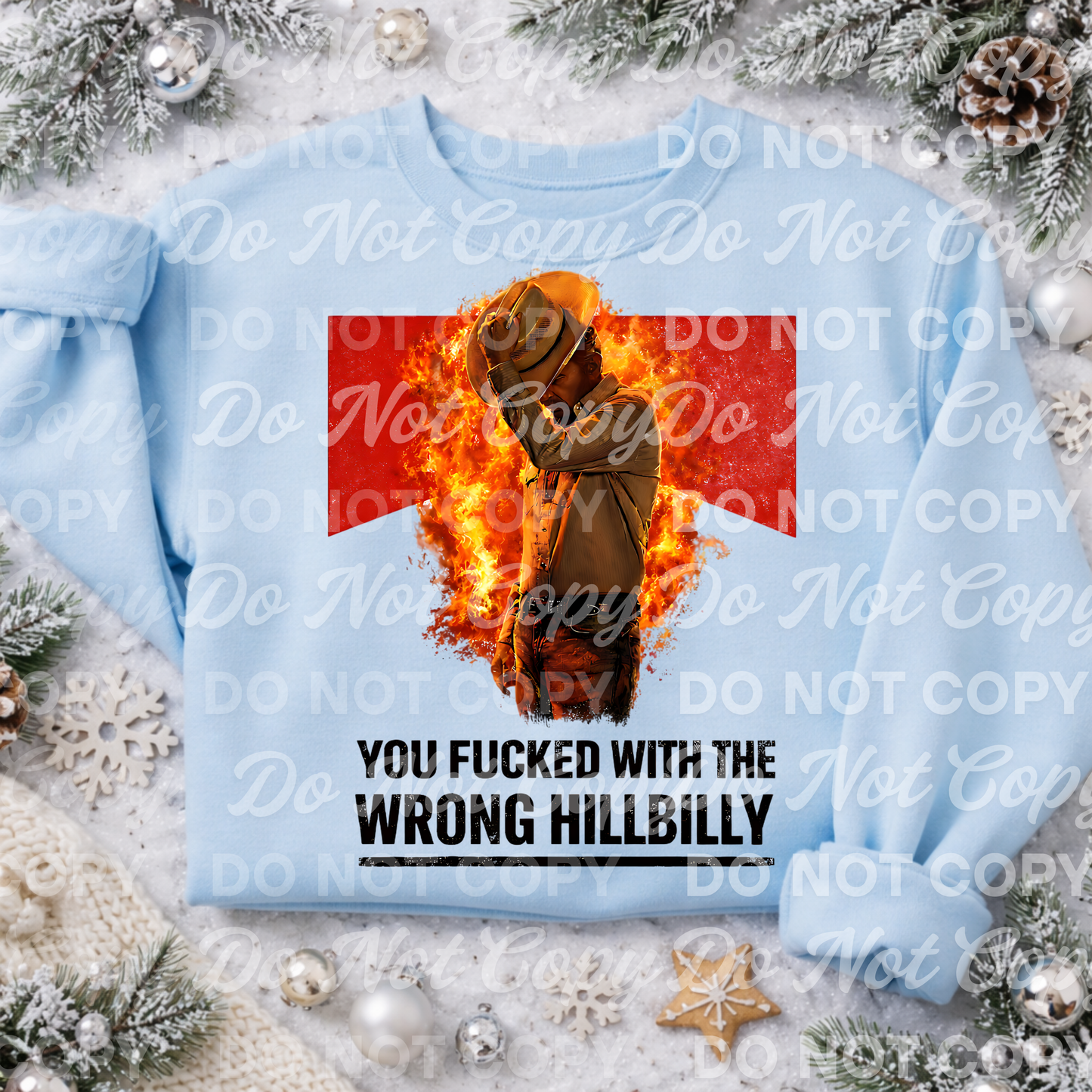 You F*cked With the Wrong Hillbilly PNG | Southern Attitude Shirt Design | Redneck Humor Graphic | Adult Digital Download