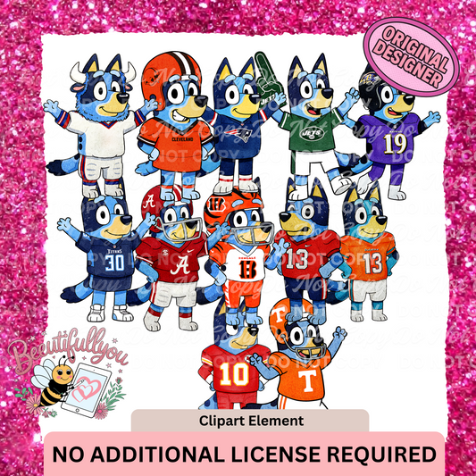 Inspired Sports Team Clipart Bundle | All Teams | Google Drive Access | Digital Download PNG