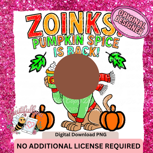 Zoinks, Pumpkin Spice Is Back! PNG + Matching Seamless