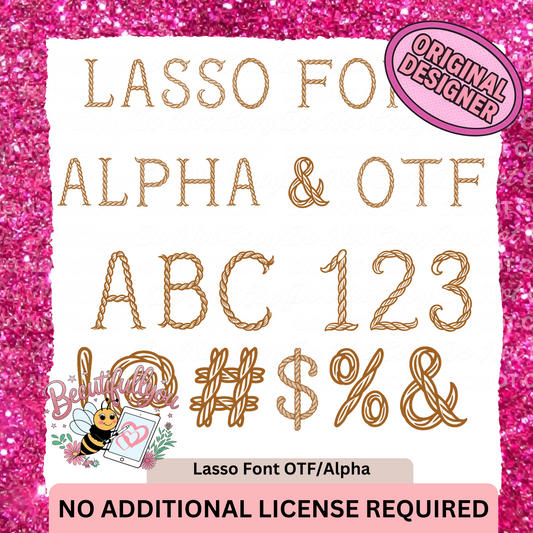 Lasso Rope Font | Western Alpha + OTF Download