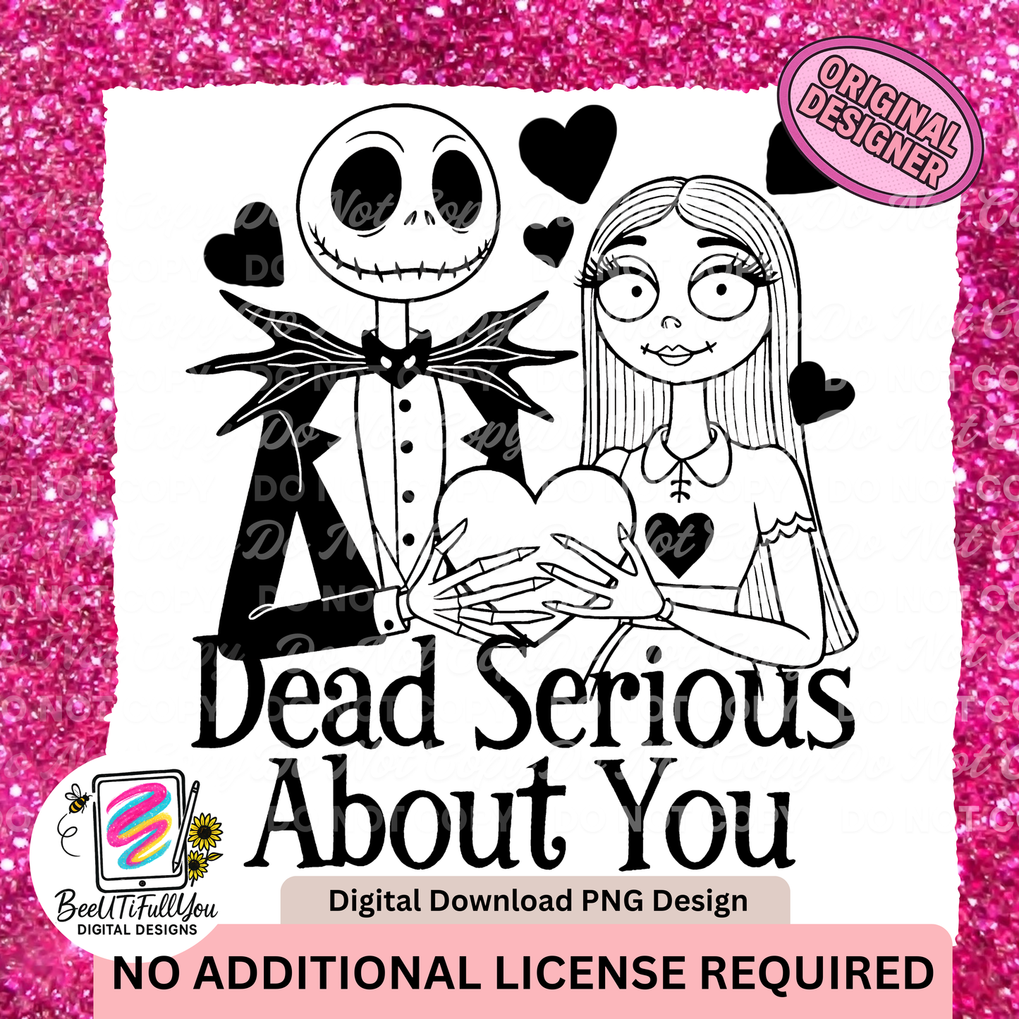 Dead Serious About You PNG completed design download