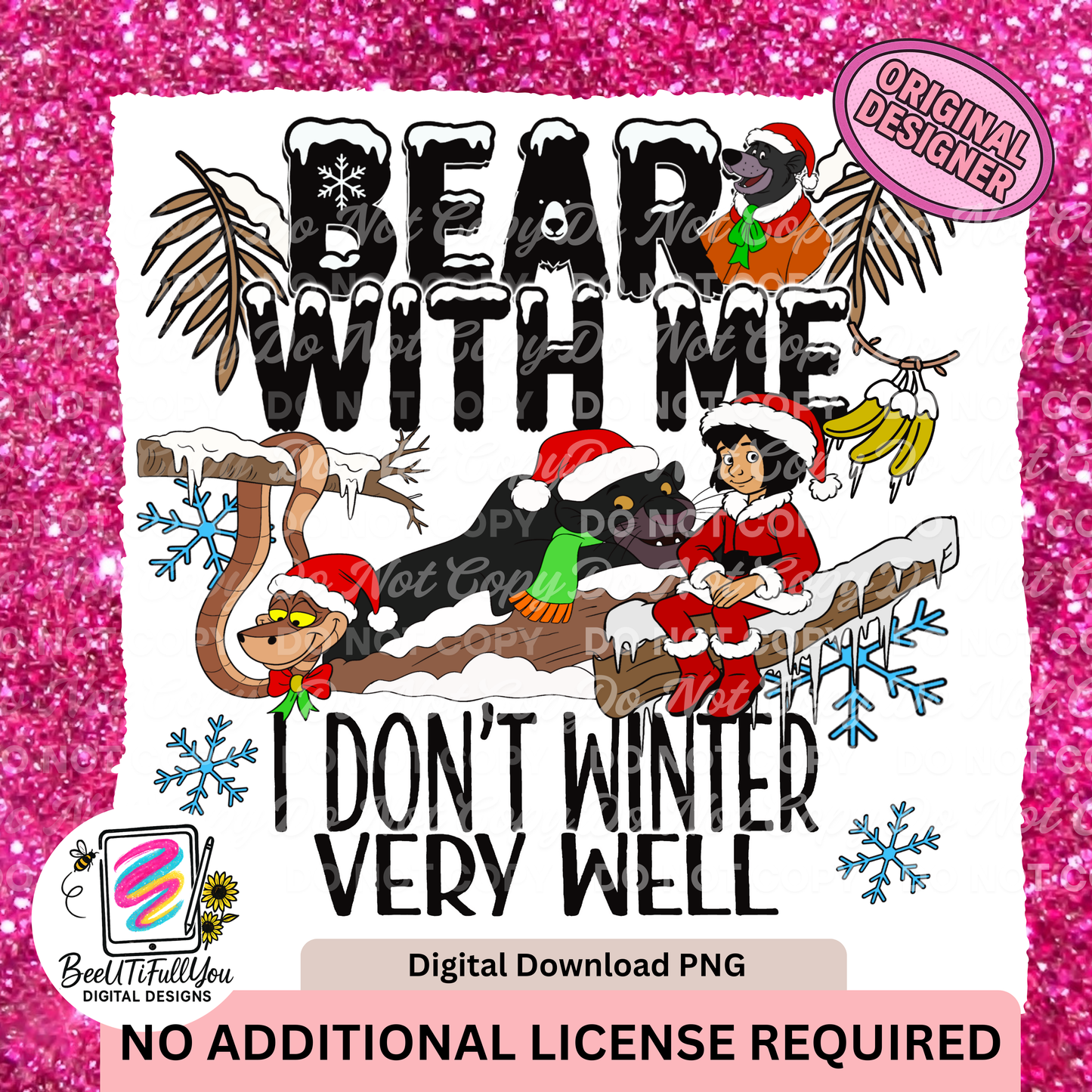 Bear With Me I Don’t Winter Very Well PNG | Funny Jungle Winter Shirt Design