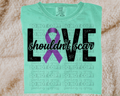DV Awareness Bundle – 5 PNG Designs | Domestic Violence Support | Purple Ribbon Shirts | Physical Products Only | No Additional License Required