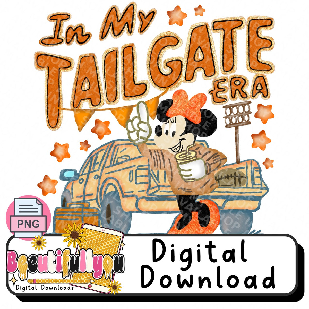 In My Tailgate Era PNG | Girly Football Game Day Design