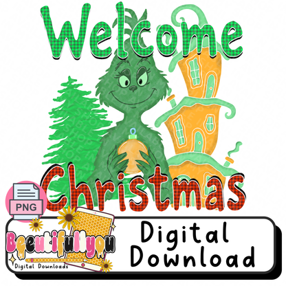 Welcome Christmas PNG Design Download