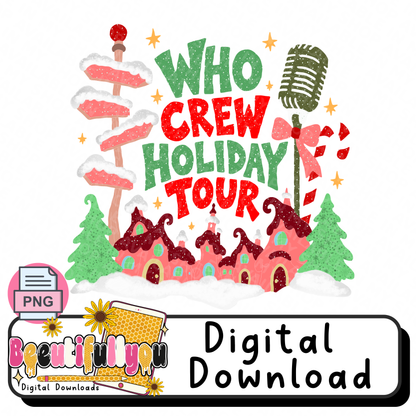 Who Crew Holiday Tour PNG Design Download