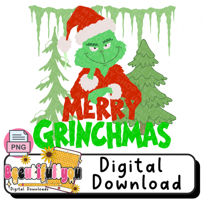 Merry Grinchmas PNG Design Download