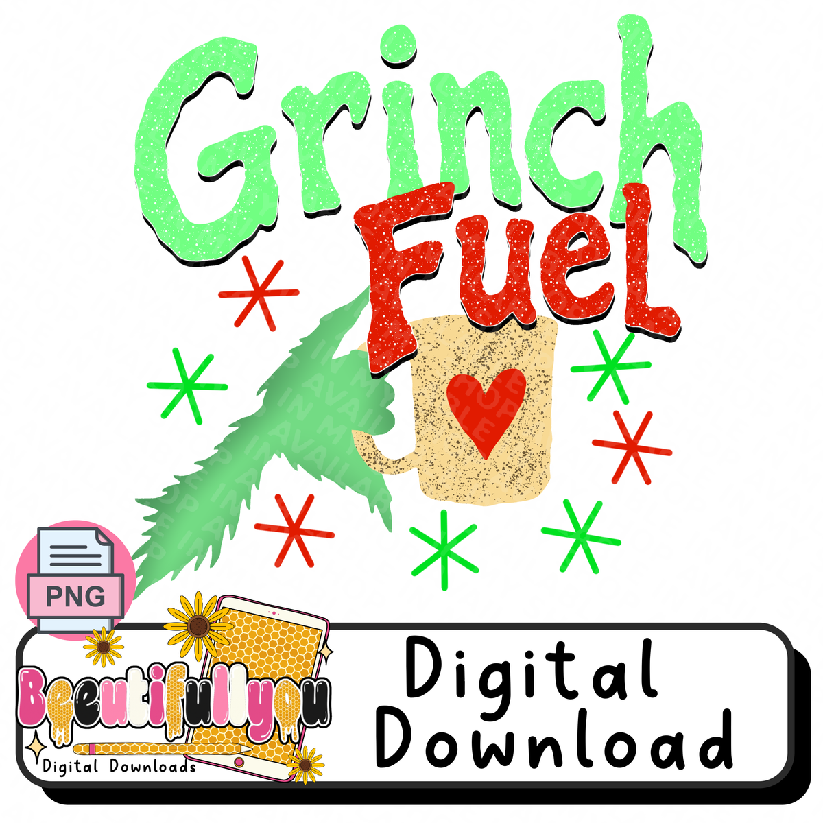 Grinch Fuel PNG Design Download