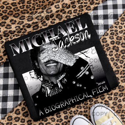 King of Pop Inspired PNG Design | Retro Music Style Graphic Tee | Vintage Black & White Aesthetic | Commercial Use