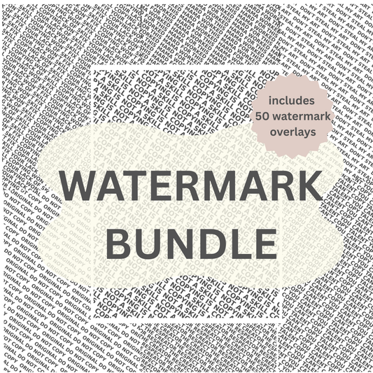 Snarky Watermark Overlay Bundle PNG | Anti Theft Design Protection Pack | 50 Watermark Overlays | Do Not Copy Text Graphics