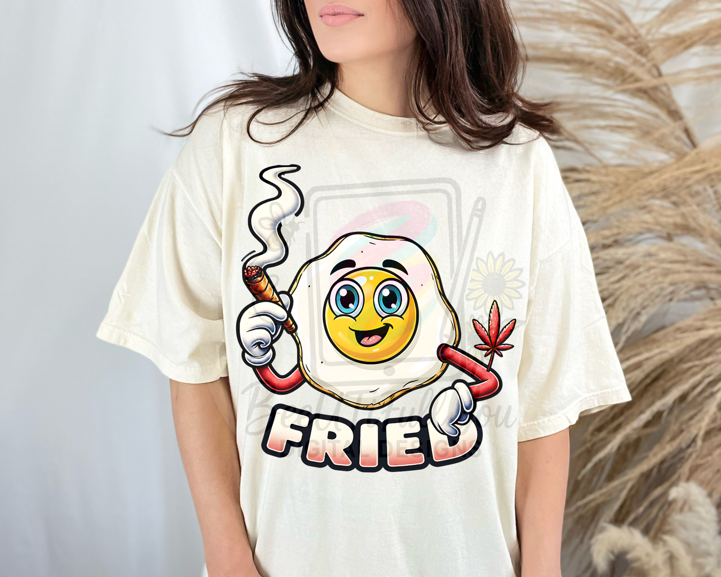 Bakin’ Fried PNG Bundle | Funny Breakfast Humor Shirt Design | 2 Finished Designs | Commercial Use
