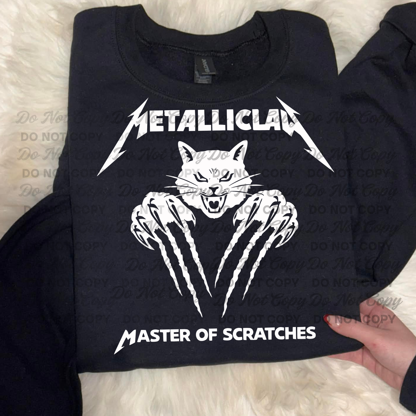 Metalliclaw Master of Scratches PNG | Funny Rock Cat Design | Heavy Metal Cat Shirt Graphic | Digital Download