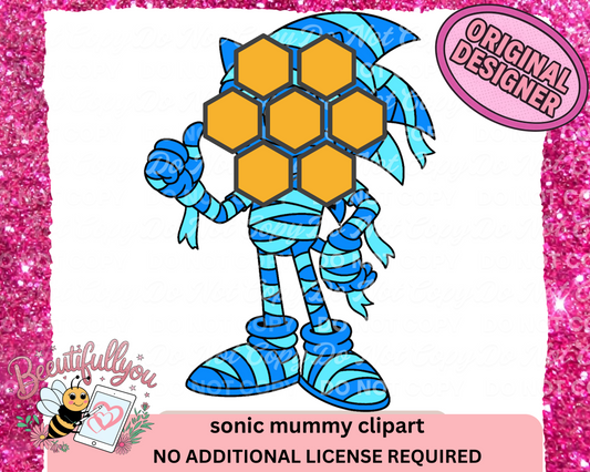 Sonic Mummy Halloween Clipart