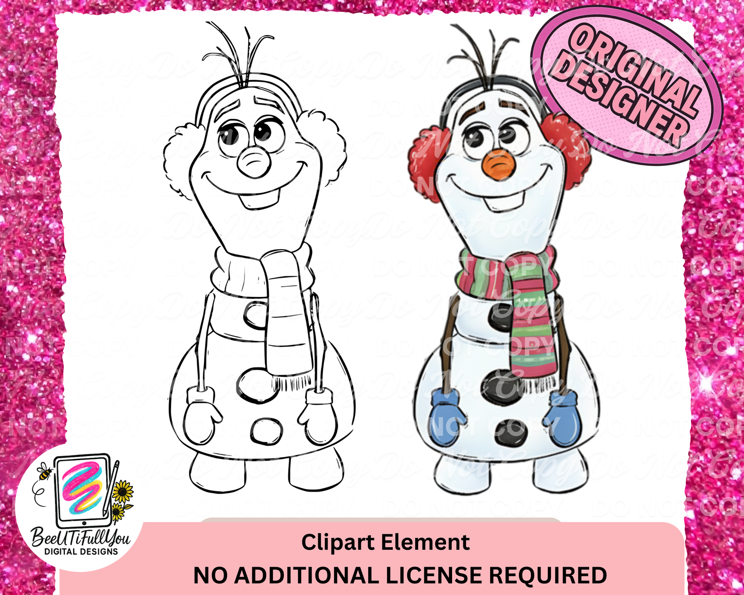 Winter Character Clipart Bundle | Cozy Cold Weather Girl & Snowman Clipart | Color + Outline PNGs | Digital Download
