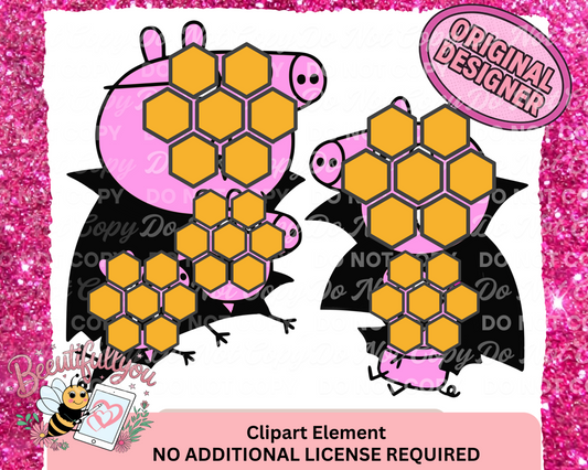 Vampiggy Family Halloween Clipart