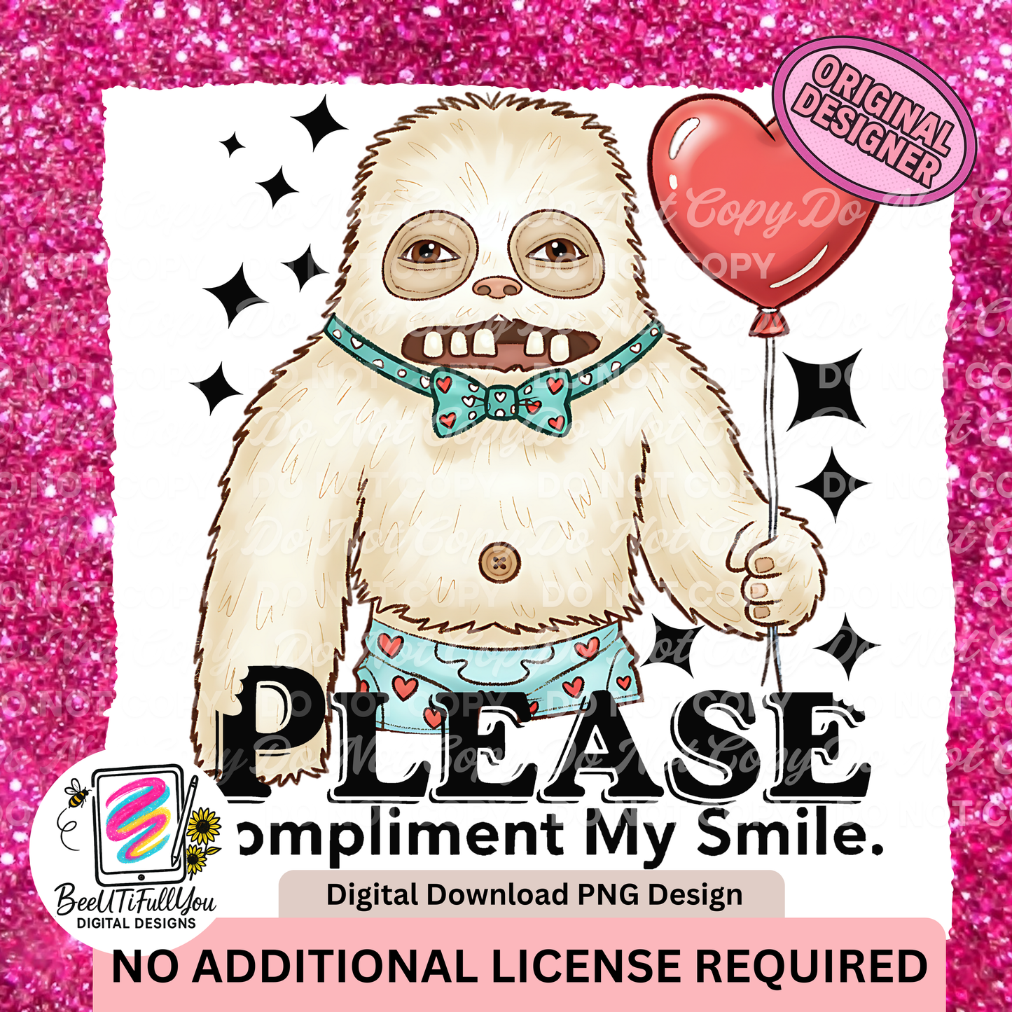 Please Compliment My Smile PNG Download | Valentine Design | Physical Products Only | Commercial Use Included