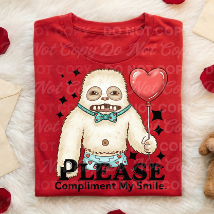 Please Compliment My Smile PNG Download | Valentine Design | Physical Products Only | Commercial Use Included