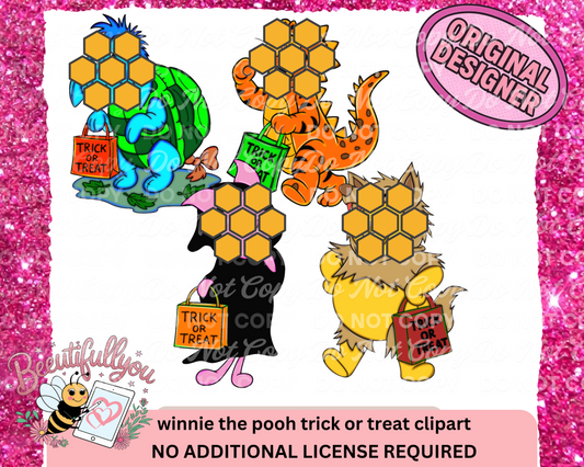 Winnie the Pooh Trick-or-Treat Clipart