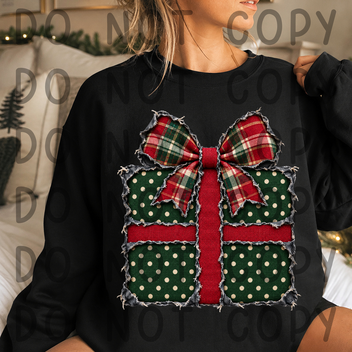 Ripped Jeans Texture Christmas Clipart Bundle | 12 PNG Elements