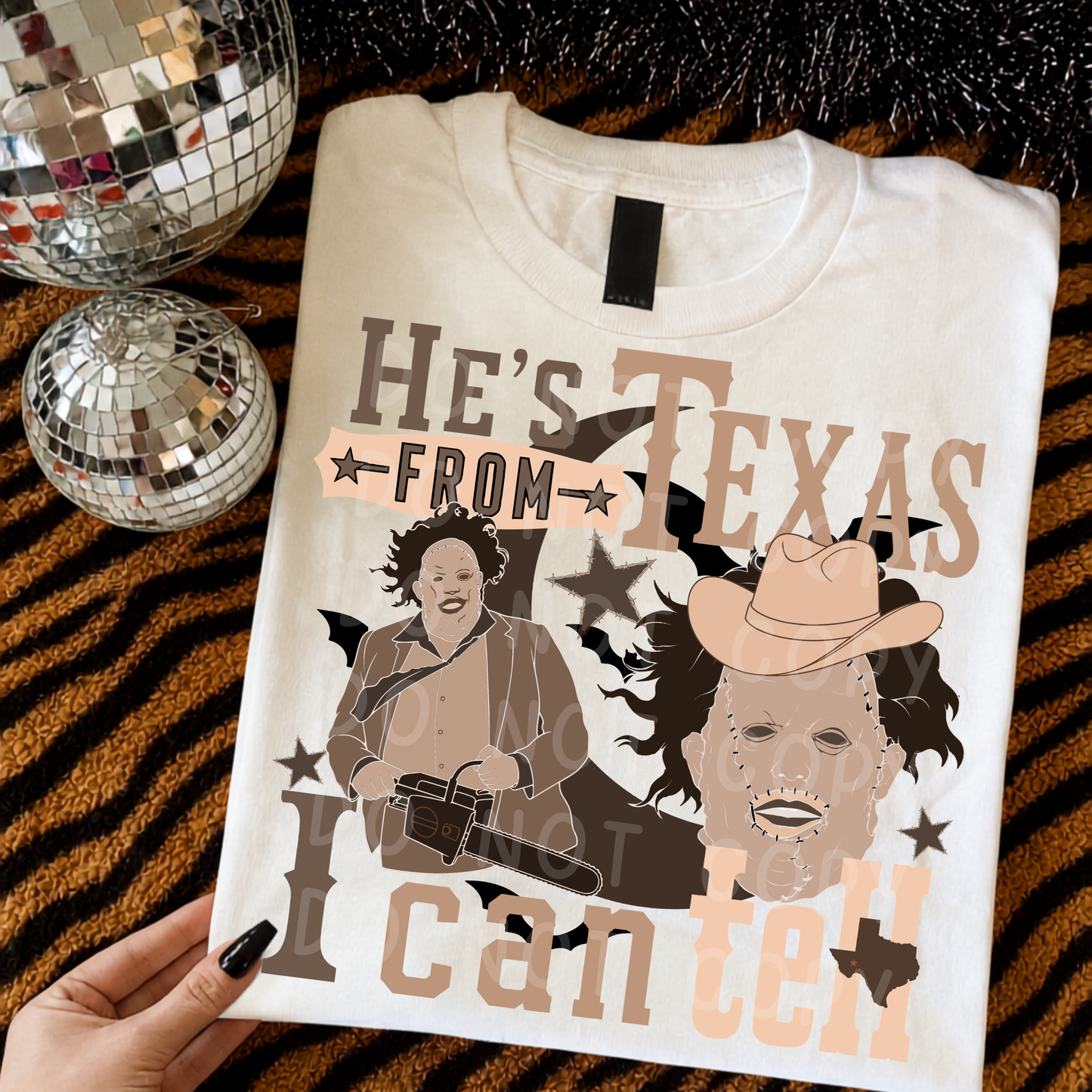 He’s From Texas Western Horror PNG Design