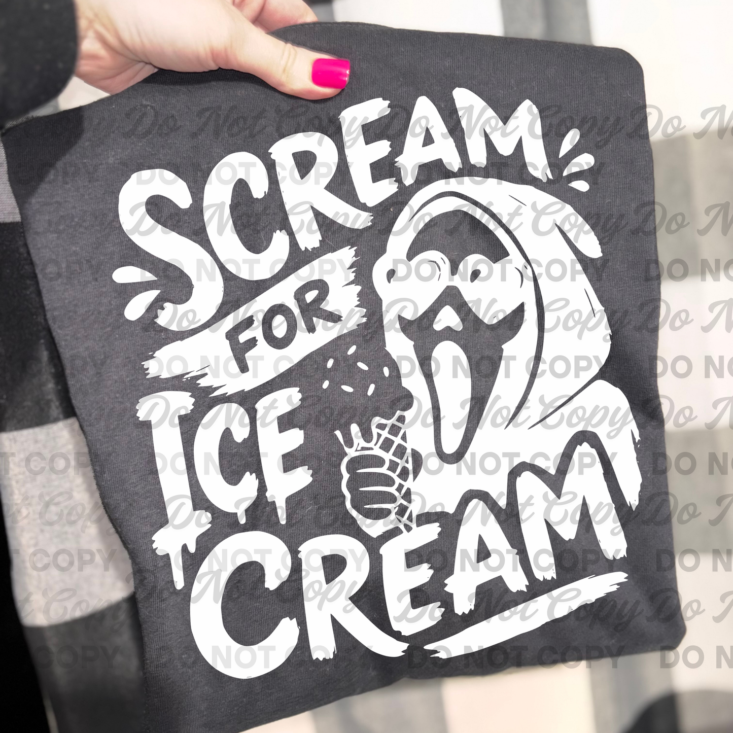 Scream for Ice Cream PNG set | 3 PNG Versions Included | Summerween Ghostface Design | Spooky Summer Shirt PNG | DTF & Sublimation Design Download