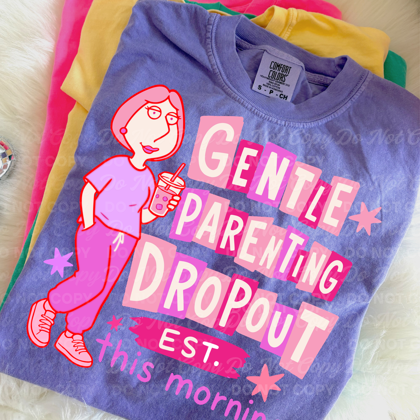 Gentle Parenting Dropout PNG | Funny Mom Shirt Design | Tired Mom Graphic | Mom Life Sublimation PNG | DTF Transfer Design