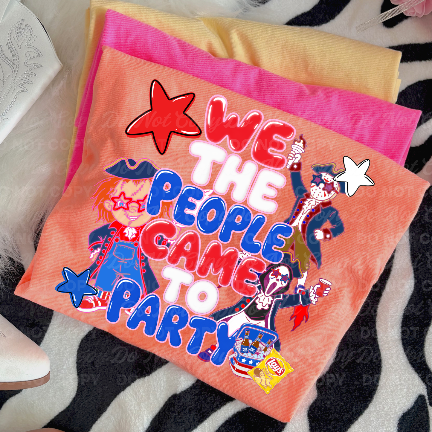 We the People Came to Party PNG | Patriotic Horror Character Shirt Design | Funny 4th of July Sublimation & DTF design Download