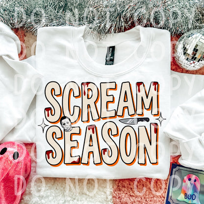 Scream Season Masked Slasher Halloween PNG Design