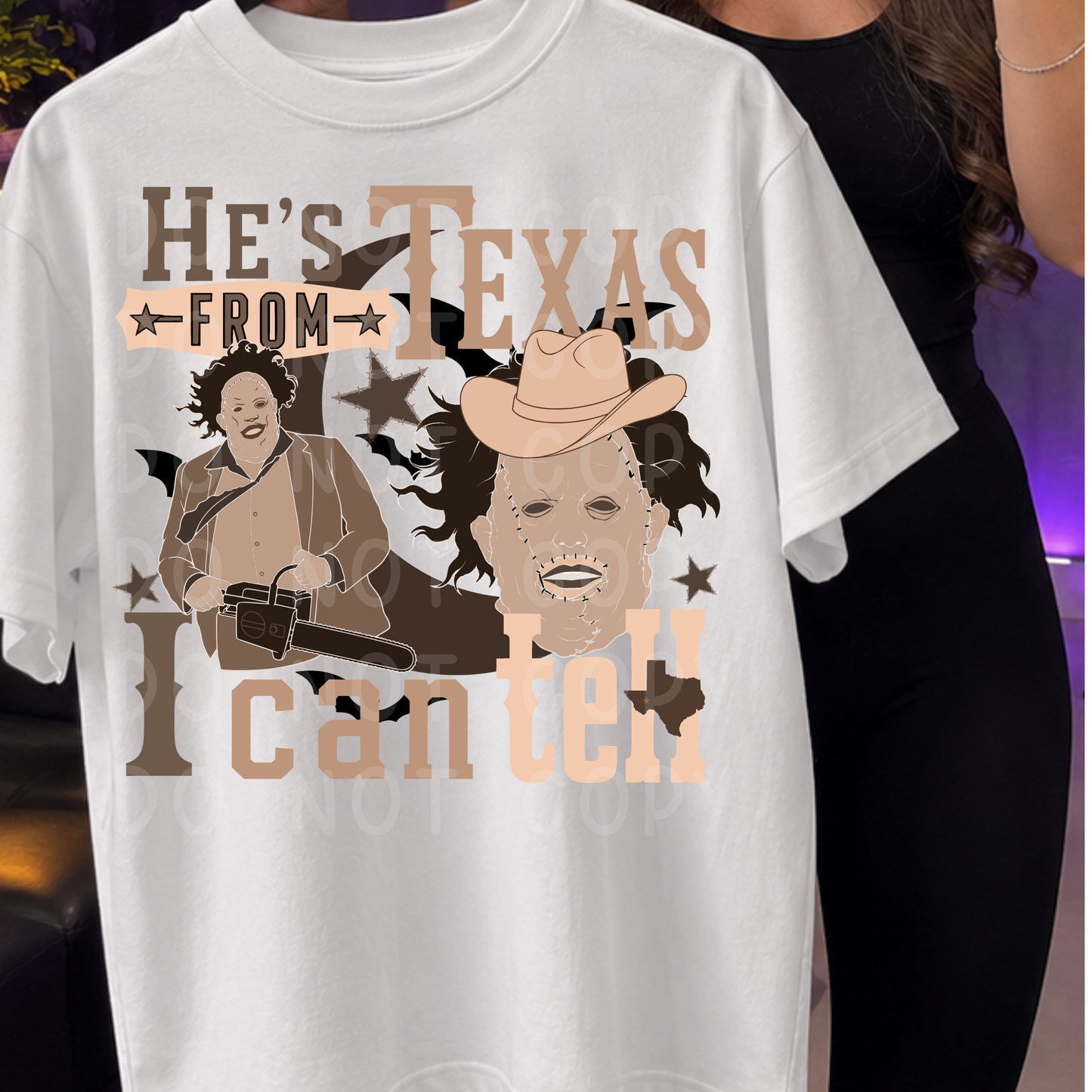 He’s From Texas Western Horror PNG Design