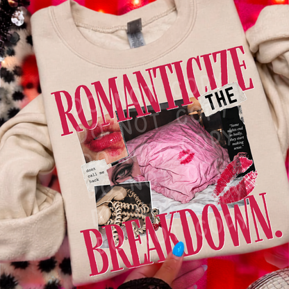 Romanticize the Breakdown Editorial Collage PNG Design