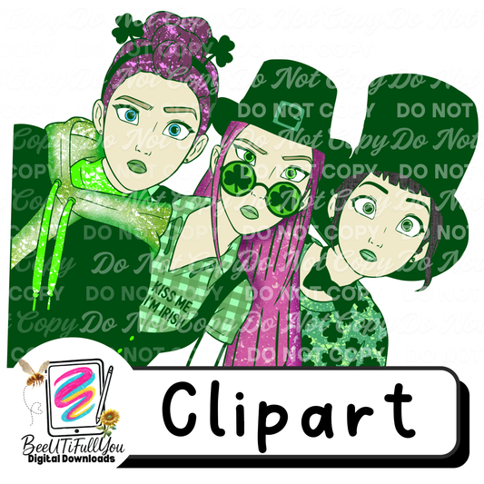 Too Glam Girls – St. Patrick’s Day Clipart