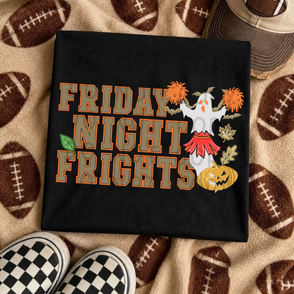 Friday Night Frights Halloween Football PNG Design