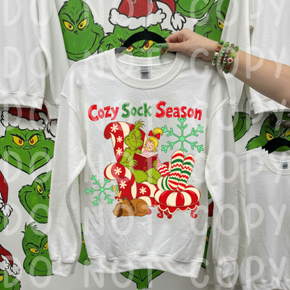 Cozy Sock Season Christmas PNG Design