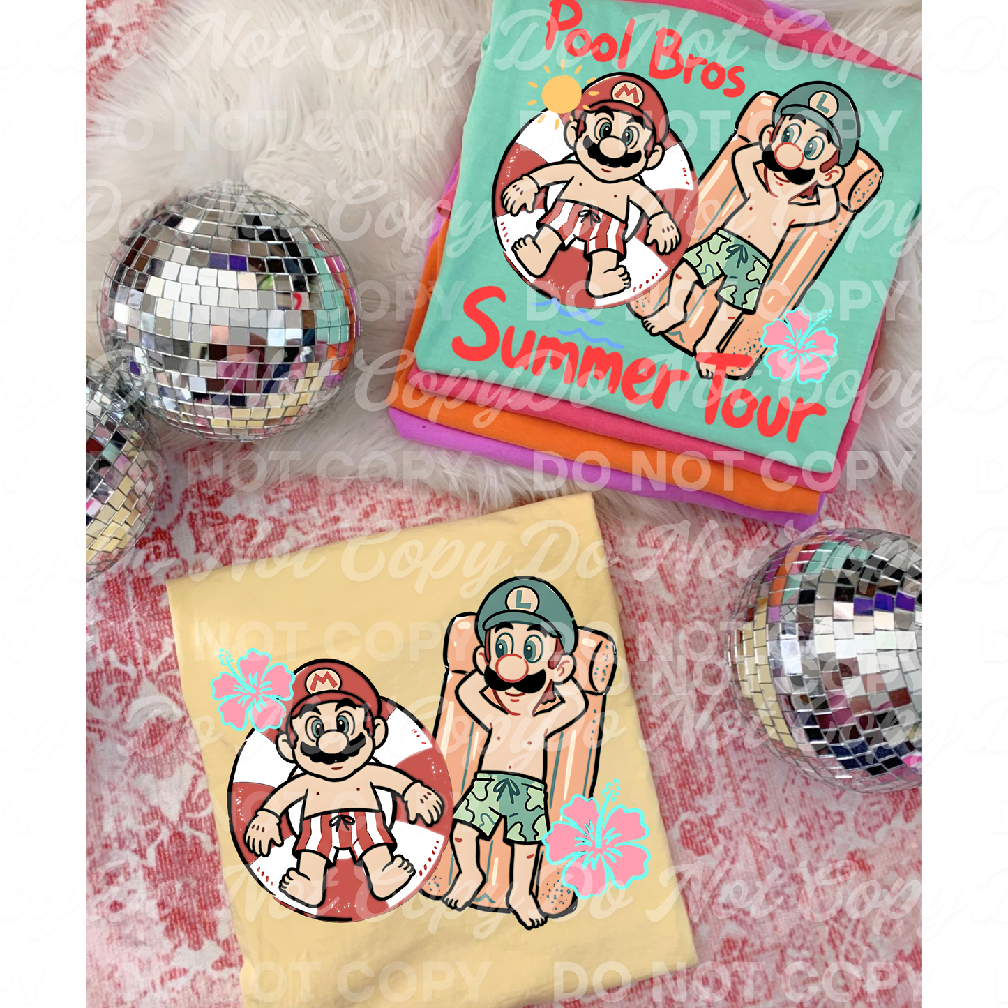 Pool Bros Summer Tour PNG | Funny Character Inspired Summer Shirt Design | Vacation Sublimation PNG | DTF Transfer Digital Download