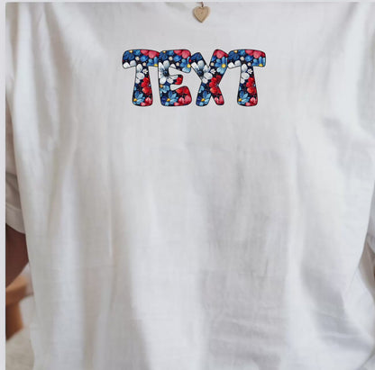 Floral Freedom Alpha | Patriotic Floral Font | OTF & PNG Alphabet | Red White Blue Letters for 4th of July Designs