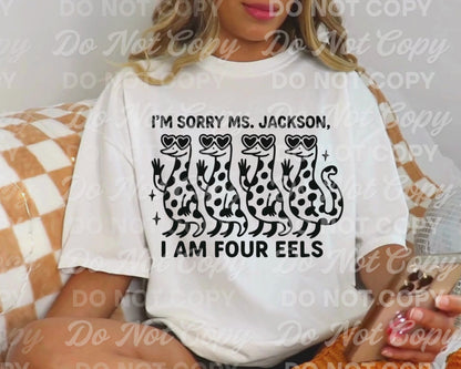 I Am Four Eels Funny Digital Download PNG