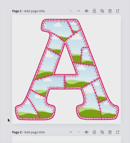 Patchwork Quilt Font Builder Template | Canva Frame & Procreate Template | Create Your Own Quilt Letters | Resell License Included