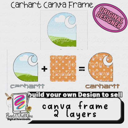 Car heart Canva Frame | Build Your Own Design | Editable Canva Frame | Original Designer