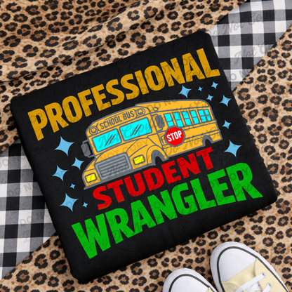 Professional Student Wrangler PNG – Funny Bus Driver Design Download